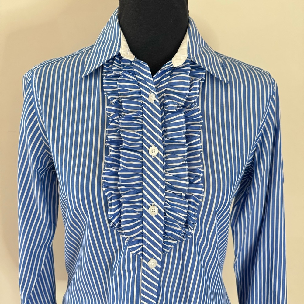 Lilly Pulitzer Jonni Button Front Ruffle Shirt - Picture 6 of 13